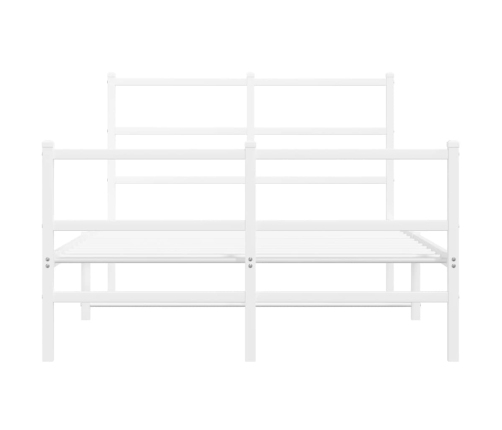 Estructura cama sin colchón con estribo metal blanco 120x190 cm