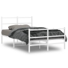 Estructura cama sin colchón con estribo metal blanco 120x190 cm