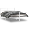 Estructura cama sin colchón con estribo metal blanco 135x190 cm