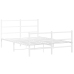 Estructura cama sin colchón con estribo metal blanco 140x190 cm