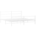 Estructura cama metal con cabecero y estribo blanco 183x213 cm