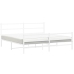 Estructura cama metal con cabecero y estribo blanco 183x213 cm