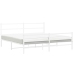 Estructura cama metal con cabecero y estribo blanco 193x203 cm