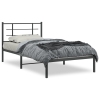 Estructura cama sin colchón con cabecero metal negro 107x203 cm