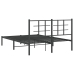 Estructura cama sin colchón con cabecero metal negro 135x190 cm