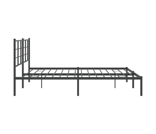 Estructura cama sin colchón con cabecero metal negro 180x200 cm