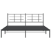 Estructura de cama con cabecero metal negro 183x213 cm