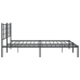 Estructura cama sin colchón con cabecero metal negro 183x213 cm