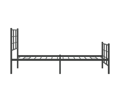Estructura cama sin colchón con estribo metal negro 80x200 cm