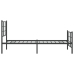 Estructura cama sin colchón con estribo metal negro 80x200 cm