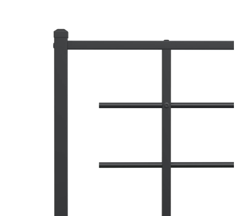 Estructura cama sin colchón con estribo metal negro 80x200 cm