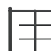 Estructura cama sin colchón con estribo metal negro 80x200 cm