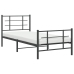 Estructura cama sin colchón con estribo metal negro 90x190 cm