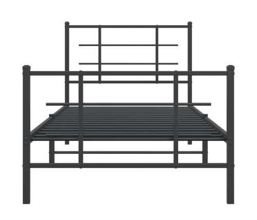 Estructura cama sin colchón con estribo metal negro 90x190 cm