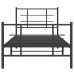 Estructura cama sin colchón con estribo metal negro 90x190 cm