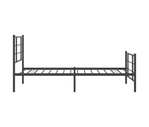 Estructura cama sin colchón con estribo metal negro 100x200 cm