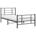 Estructura cama sin colchón con estribo metal negro 107x203 cm