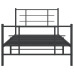 Estructura cama sin colchón con estribo metal negro 107x203 cm