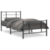 Estructura cama sin colchón con estribo metal negro 107x203 cm