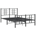 Estructura cama sin colchón con estribo metal negro 120x190 cm