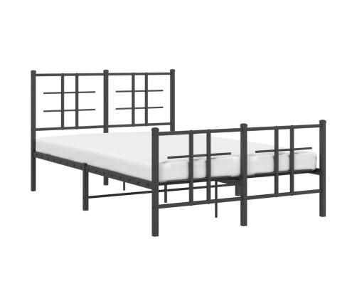 Estructura cama sin colchón con estribo metal negro 120x190 cm