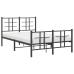 Estructura cama sin colchón con estribo metal negro 120x190 cm