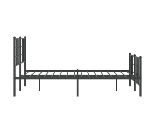 Estructura cama sin colchón con estribo metal negro 120x190 cm