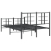 Estructura cama sin colchón con estribo metal negro 120x190 cm