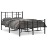 Estructura cama sin colchón con estribo metal negro 120x190 cm