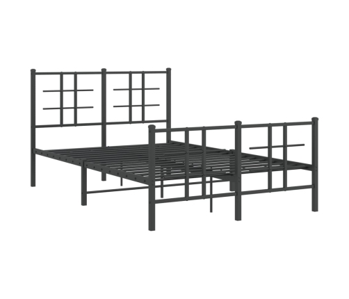 Estructura cama sin colchón con estribo metal negro 120x200 cm