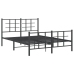 Estructura cama sin colchón con estribo metal negro 135x190 cm