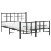 Estructura cama sin colchón con estribo metal negro 135x190 cm