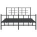 Estructura cama sin colchón con estribo metal negro 135x190 cm