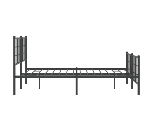 Estructura cama sin colchón con estribo metal negro 135x190 cm