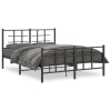 Estructura cama sin colchón con estribo metal negro 135x190 cm