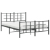 Estructura cama sin colchón con estribo metal negro 140x190 cm