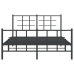 Estructura cama sin colchón con estribo metal negro 140x190 cm