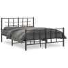 Estructura cama sin colchón con estribo metal negro 140x190 cm