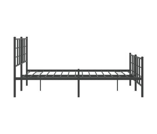 Estructura cama sin colchón con estribo metal negro 140x200 cm