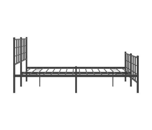 Estructura cama sin colchón con estribo metal negro 150x200 cm