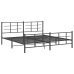 Estructura cama sin colchón con estribo metal negro 193x203 cm