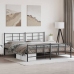 Estructura cama sin colchón con estribo metal negro 193x203 cm