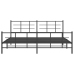 Estructura cama sin colchón con estribo metal negro 193x203 cm