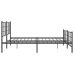 Estructura cama sin colchón con estribo metal negro 193x203 cm