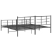 Estructura cama sin colchón con estribo metal negro 193x203 cm