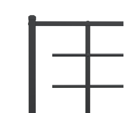 Estructura cama sin colchón con estribo metal negro 193x203 cm
