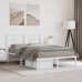 Estructura cama sin colchón con cabecero metal blanco 120x200cm