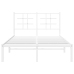 Estructura cama sin colchón con cabecero metal blanco 120x200cm