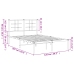 Estructura cama sin colchón con cabecero metal blanco 120x200cm