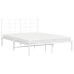 Estructura cama sin colchón con cabecero metal blanco 140x190cm